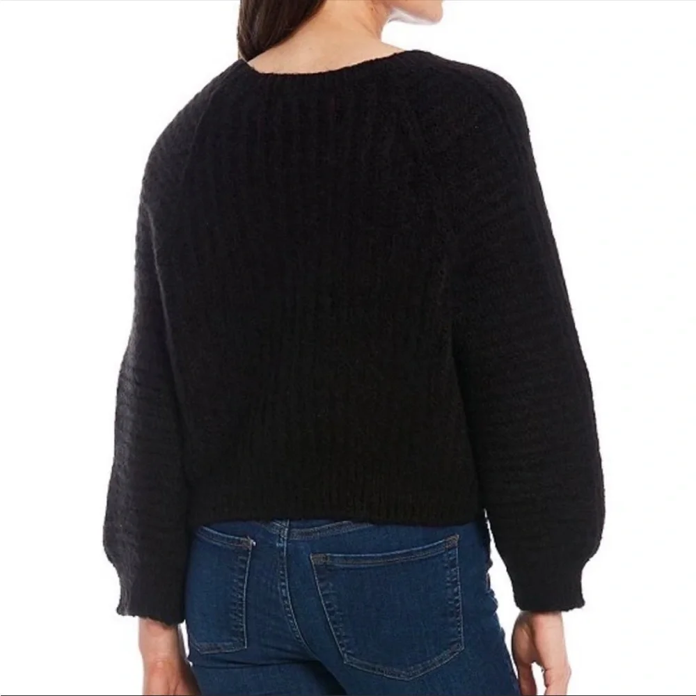 Free People Black Carter Pullover Sweater NEW